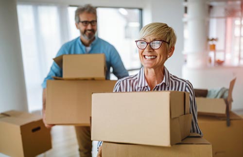 older couple moving