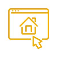 house in browser window icon