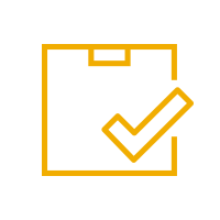 icon of moving box with checkmark