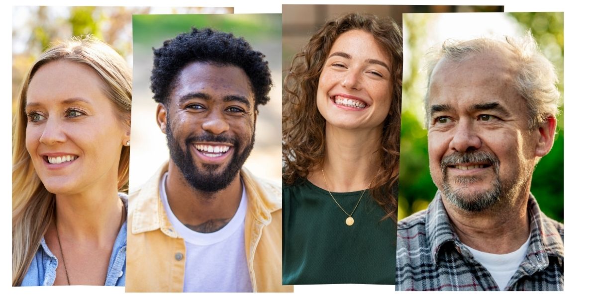 photos of four ethnically diverse people