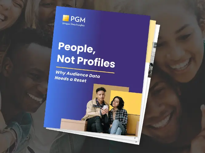 image of a white paper with people in the background