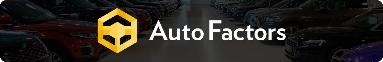 PGM Auto Factors logo on an image of a car dealership